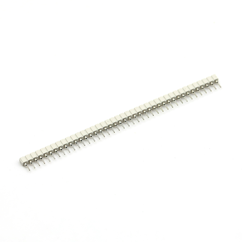 2.54mm အဖြူရောင်အဝိုင်း Tin Straight Pin ခေါင်းစီး