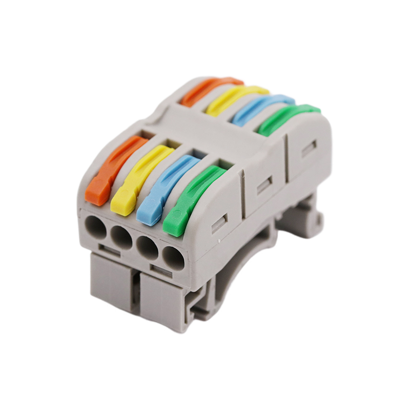 4 In 4 Out Colorful DIN Rail Terminal အမြန်ချိတ်ဆက်ကိရိယာ