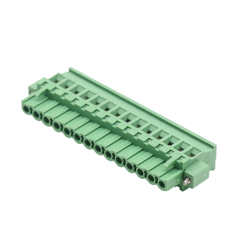 အမျိုးသမီး အစိမ်းရောင် 5.08MM PCB Terminal Block