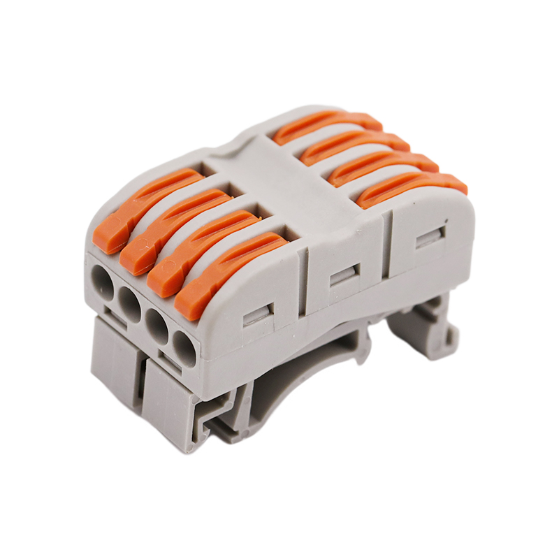 4 In 4 Out Orange DIN Rail Terminal အမြန်ချိတ်ဆက်ကိရိယာ